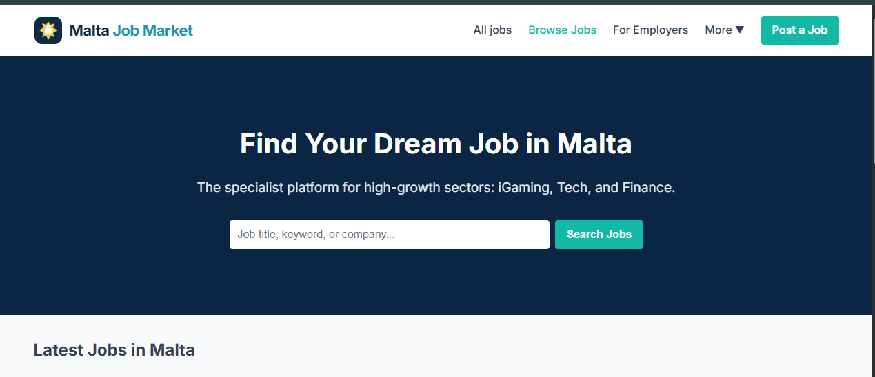 Malta Job Market Website Project